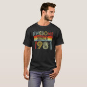 Geweldige sinds 1981 41 jaar oud en 41 jaar oud t-shirt (Voorkant volledig)