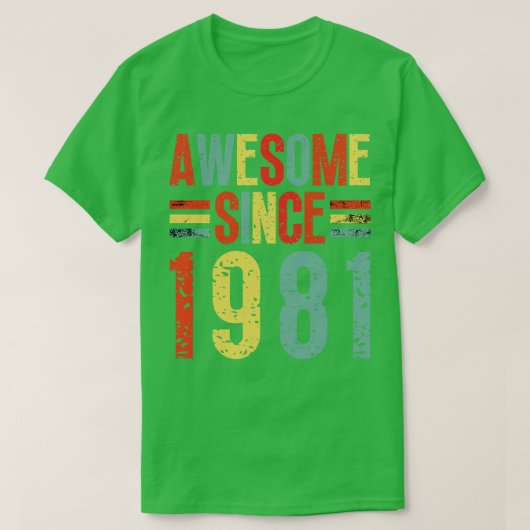 Geweldige sinds 1981 5 t-shirt (Design voorkant)