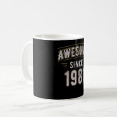 Geweldige sinds 1981  verjaardag koffiemok (Voorkant links)