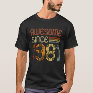 Geweldige sinds 1981 voor mannen 42e verjaardag t-shirt