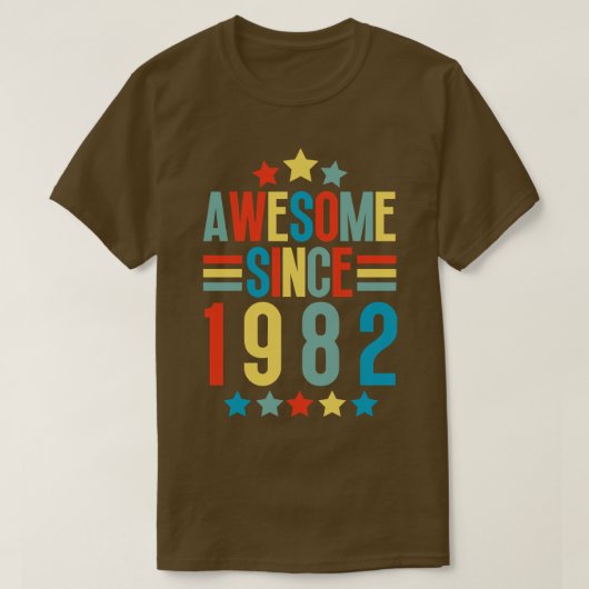 Geweldige sinds 1982 3 t-shirt (Design voorkant)