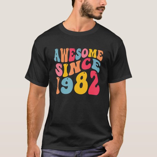 Geweldige sinds 1982 40 jaar oud Retro  40th T-shirt (Voorkant)