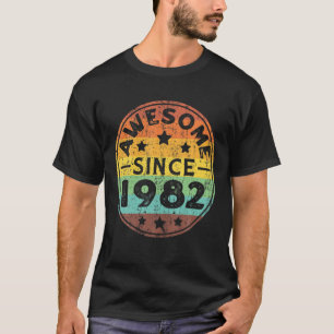 Geweldige sinds 1982 40e verjaardag Retro Vinta T-shirt
