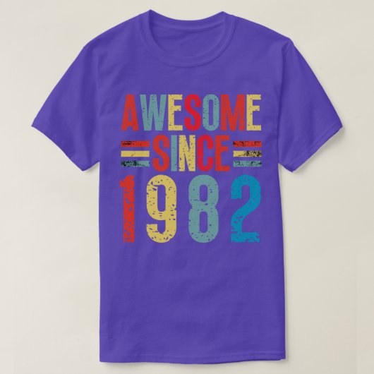 Geweldige sinds 1982 6 t-shirt (Design voorkant)
