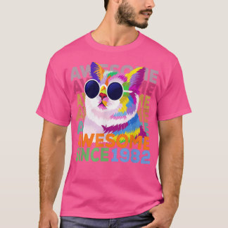 Geweldige sinds 1982 Funny Cat Lover 40th Birthday T-shirt