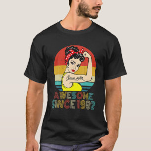 Geweldige sinds 1982 Retro vrouwen 40 jaar el T-shirt