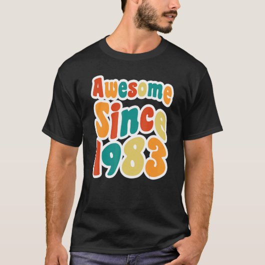 Geweldige sinds 1983 40 jaar oud en 40 jaar oud t-shirt (Voorkant)