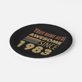 Geweldige sinds 1983 40e verjaardag papieren bordje (Gekanteld)