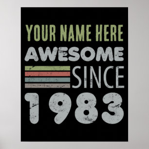 Geweldige sinds 1983 40e verjaardag poster