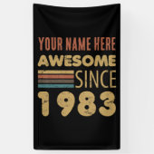 Geweldige sinds 1983 40e verjaardag spandoek (Verticaal)