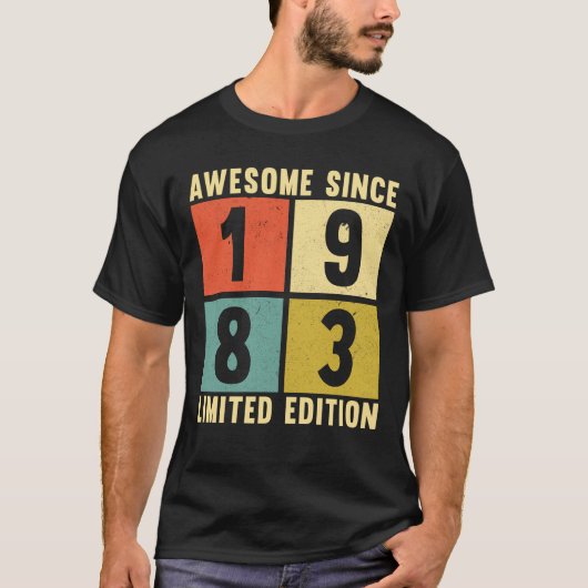 Geweldige sinds 1983 Limited Edition 41th Birthday T-shirt (Voorkant)