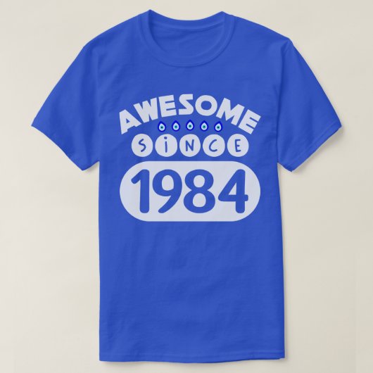 Geweldige sinds 1984 t-shirt (Design voorkant)