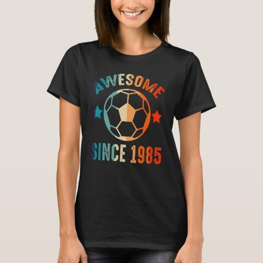 Geweldige sinds 1985 Verjaardagssquad Proud Soccer T-shirt (Voorkant)