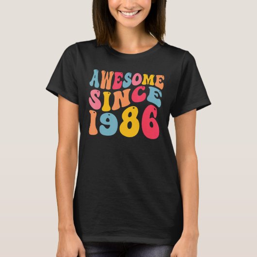 Geweldige sinds 1986 36 jaar oude Retro  36e T-shirt (Voorkant)
