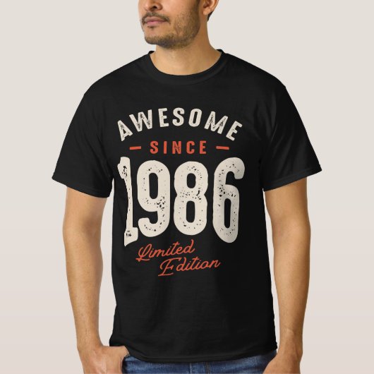 Geweldige sinds 1986 - 36th Birthday Retro Classic T-shirt (Voorkant)