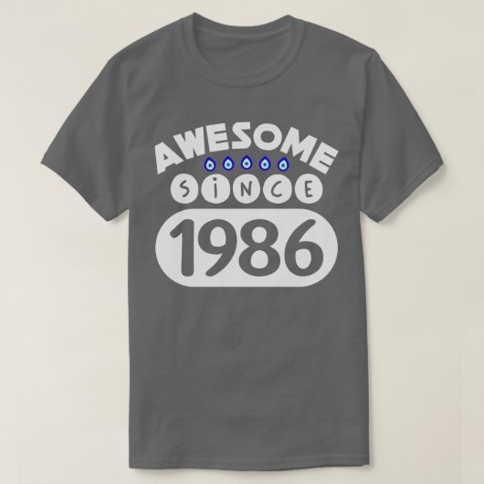 Geweldige sinds 1986 t-shirt (Design voorkant)
