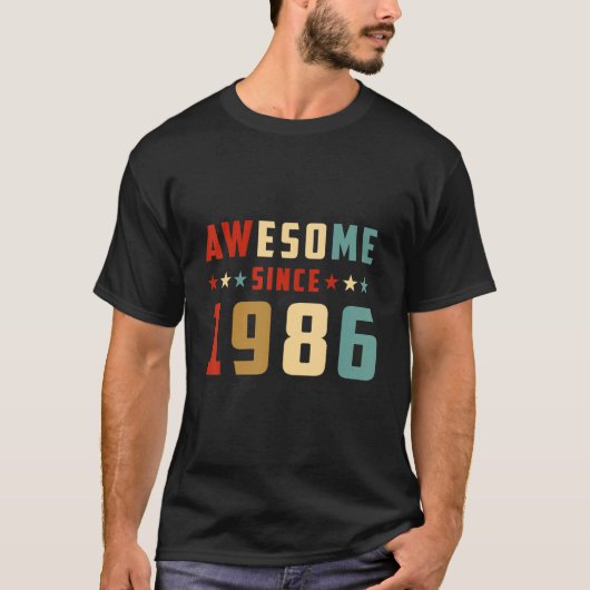Geweldige sinds 1986 Verjaardag 2 T-shirt (Voorkant)