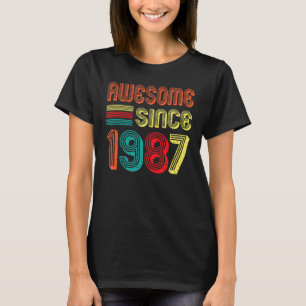 Geweldige sinds 1987 35e verjaardag Retro 35 T-shirt