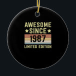 Geweldige sinds 1987 keramisch ornament<br><div class="desc">1</div>