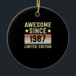 Geweldige sinds 1987 keramisch ornament<br><div class="desc">1</div>