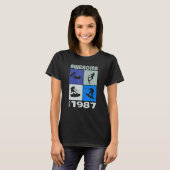 Geweldige sinds 1987 Wakeboard lifestyle T-shirt (Voorkant volledig)
