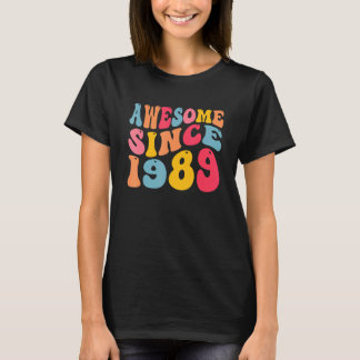 Geweldige sinds 1989 33 jaar oud Retro 33rd T-shirt
