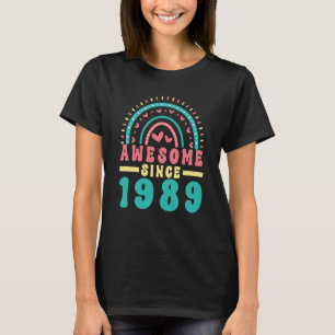 Geweldige sinds 1989 34e verjaardag vrouwen t-shirt