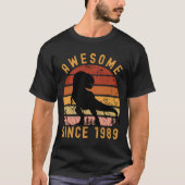 Geweldige sinds 1989 Dinosaur T-shirt (Voorkant)