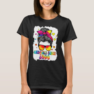 Geweldige sinds 1990 Messy Bun Tie Dye 32 jaar oud T-shirt