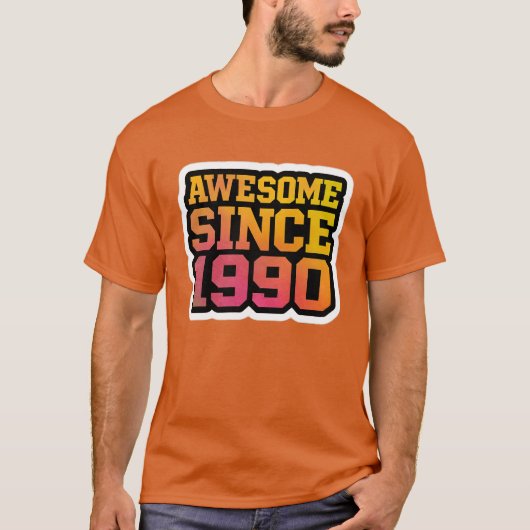 GEWELDIGE SINDS 1990 - Retro Gradient T-shirt (Voorkant)
