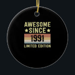 Geweldige sinds 1991 keramisch ornament<br><div class="desc">1</div>