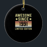 Geweldige sinds 1991 keramisch ornament<br><div class="desc">1</div>