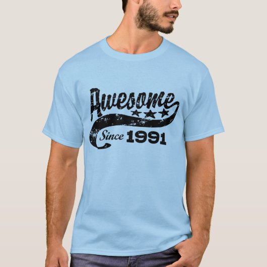 Geweldige sinds 1991 t-shirt (Voorkant)