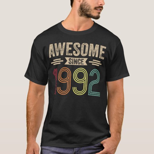 Geweldige sinds 1992 Retro Vintage T-shirt (Voorkant)