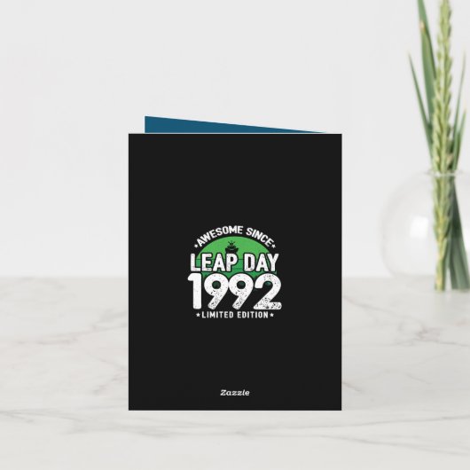 Geweldige sinds 1992 schrikkeljaar dag feb 29 Verj Kaart (Achterkant)