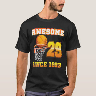 Geweldige sinds 1993 Basketball 29e verjaardag 29e T-shirt
