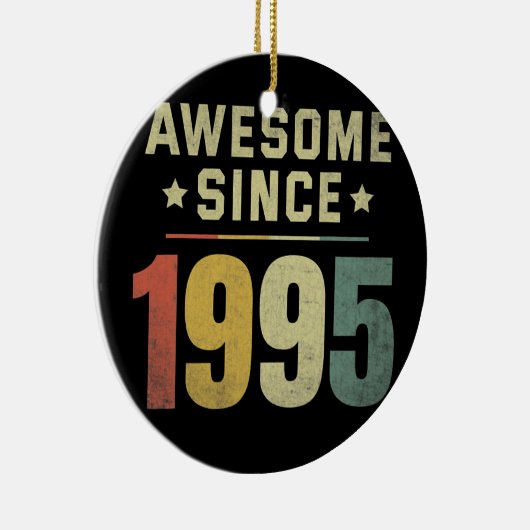 Geweldige sinds 1995 27e verjaardag van de Mannen  Keramisch Ornament (Rechts)