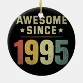 Geweldige sinds 1995 27e verjaardag van de Mannen  Keramisch Ornament (Achterkant)