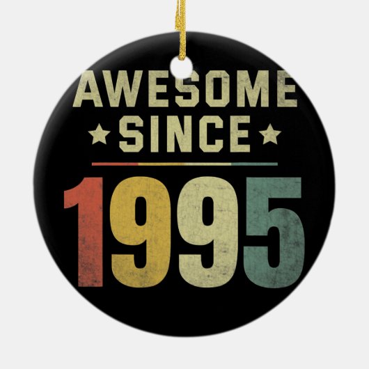 Geweldige sinds 1995 27e verjaardag van de Mannen  Keramisch Ornament (Achterkant)