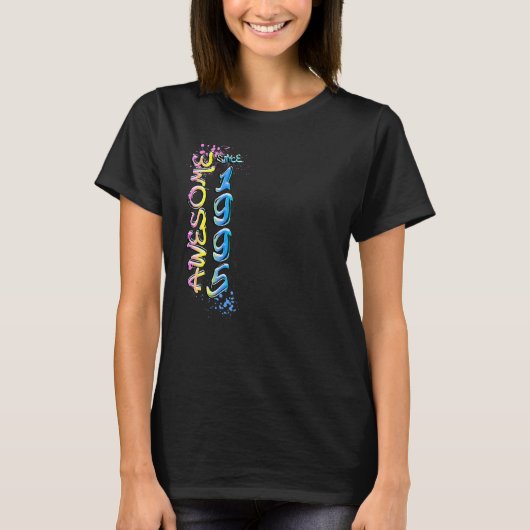 Geweldige sinds 1995 Graffiti Motif T-shirt (Voorkant)