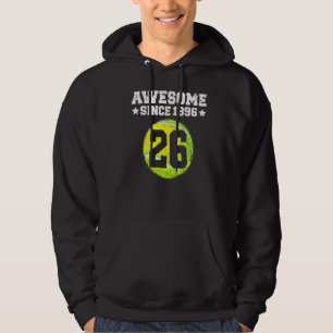 Geweldige sinds 1996 Tennis 26e verjaardag 26 jaar Hoodie