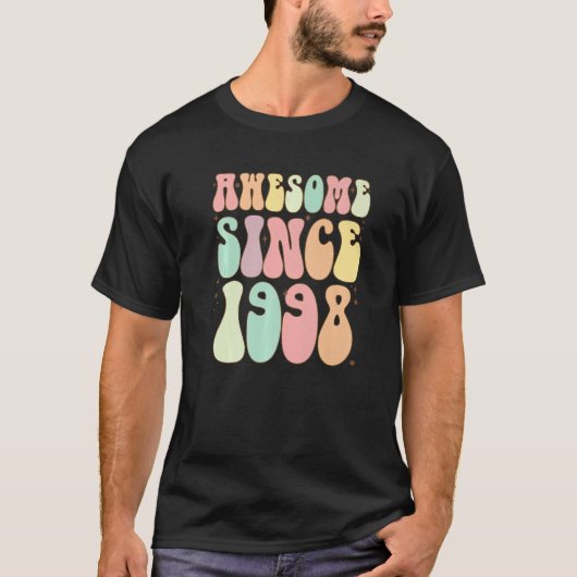 Geweldige sinds 1998 24 jaar t-shirt (Voorkant)