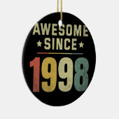 Geweldige sinds 1998 24e verjaardag van Mannen met Keramisch Ornament (Rechts)