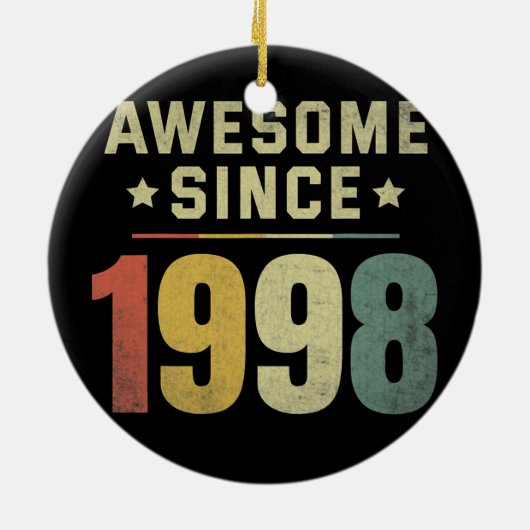 Geweldige sinds 1998 24e verjaardag van Mannen met Keramisch Ornament (Achterkant)