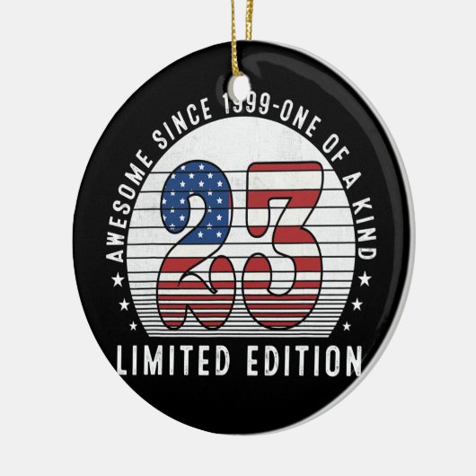 Geweldige sinds 1999 23 jaar oud 23 jaar oud keramisch ornament (Links)