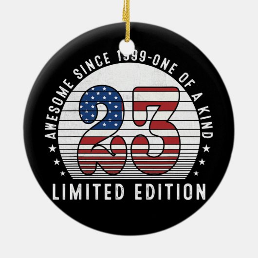 Geweldige sinds 1999 23 jaar oud 23 jaar oud keramisch ornament (Achterkant)