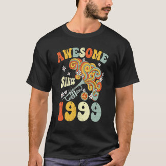 Geweldige sinds 1999 24e verjaardag Retro Groovy T T-shirt