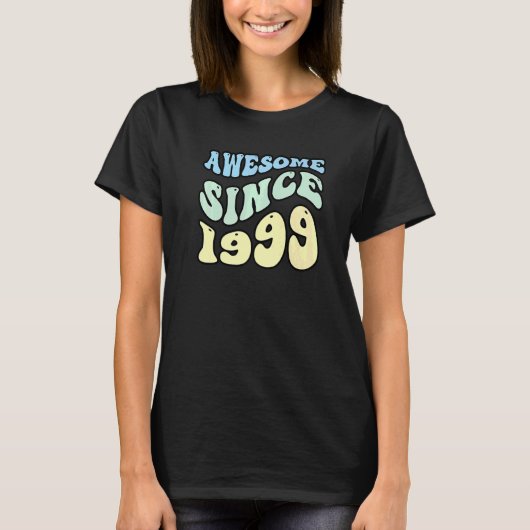Geweldige sinds 1999 Retro Birthday T-shirt (Voorkant)