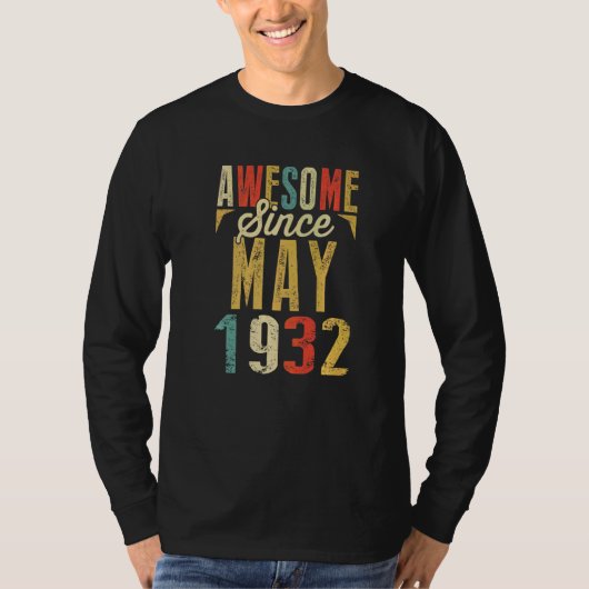Geweldige sinds 1 mei 1932 t-shirt (Voorkant)