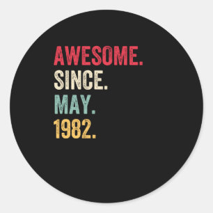 Geweldige sinds 1 mei 1982 ronde sticker